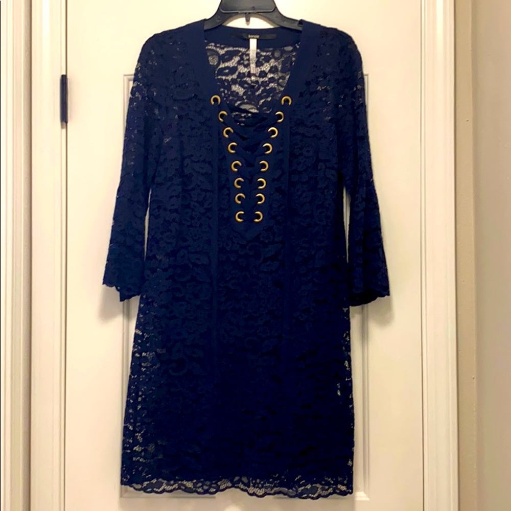 Kensie navy lace dress, size medium